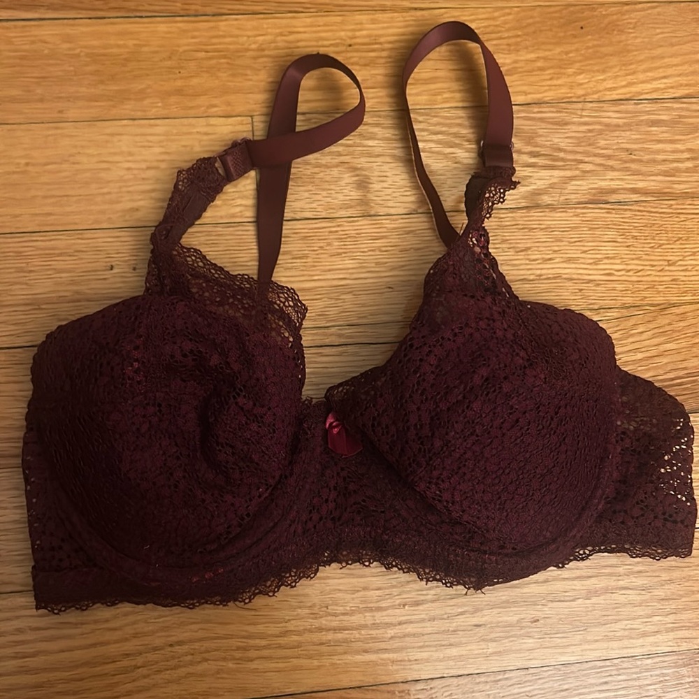 Burgendy Lace Bra